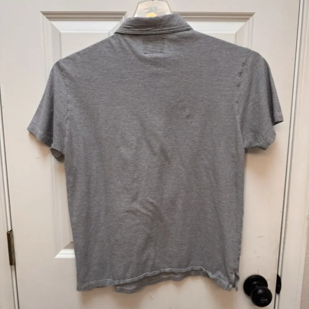 Todd Snyder Shirt Mens M Stripe Polo Short Sleeve Pocket 100% Cotton Lightweight - Picture 2 of 9